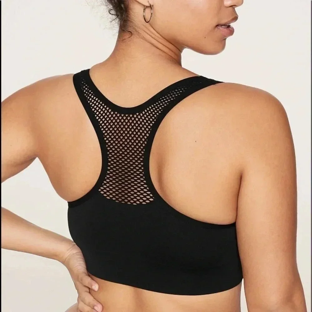 Victorias Secret 𝅺Pink Racerback Seamless Sportsbra NWT
